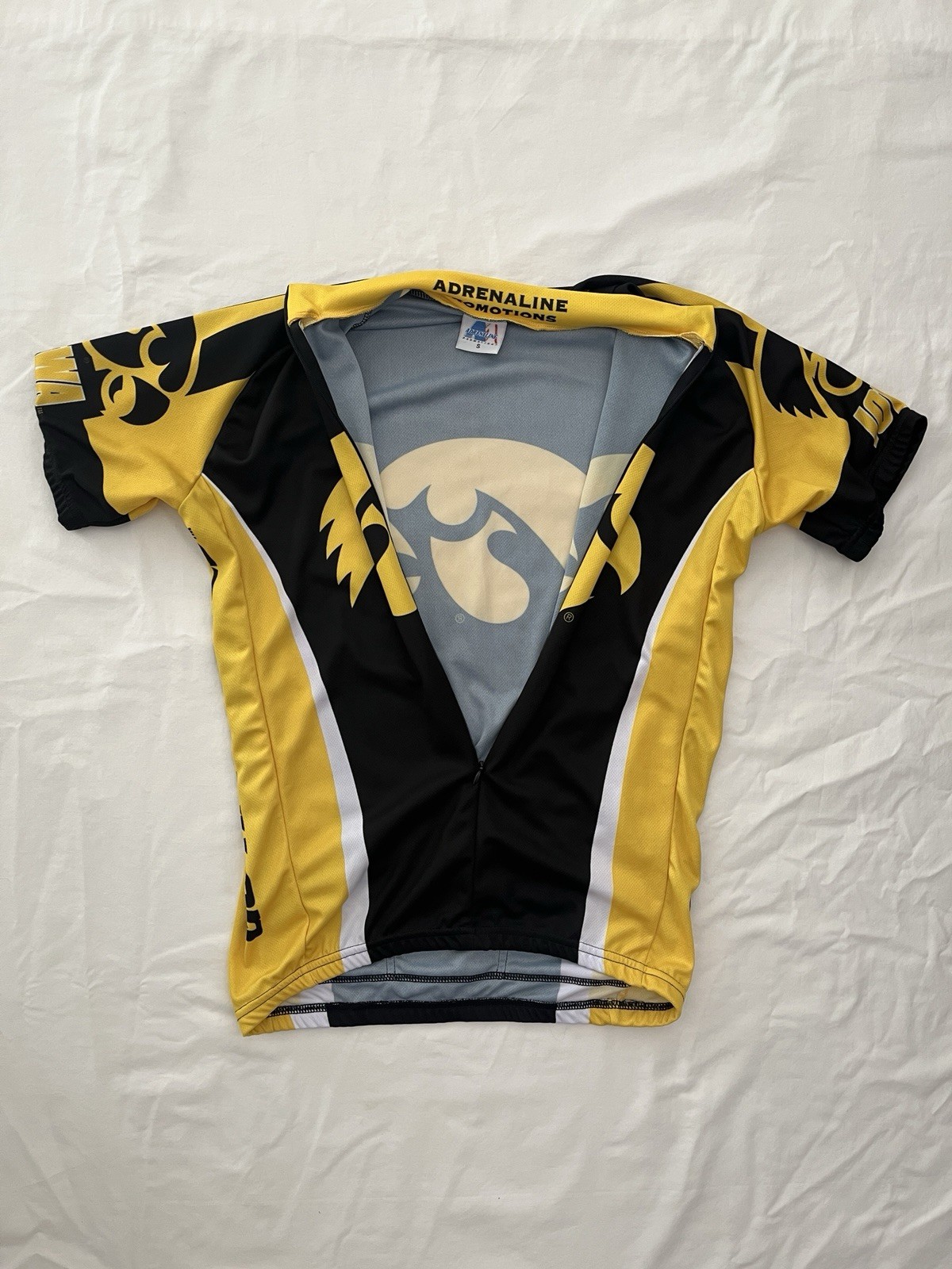 Iowa Hawkeyes Cycling Jersey Mens Small Black Yellow Logo Outdoor NCAA Sports