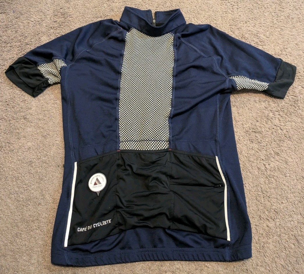 cafe du cycliste lucienne Merino Wool Full Zip Short Sleeve Cycling Jersey Men’s