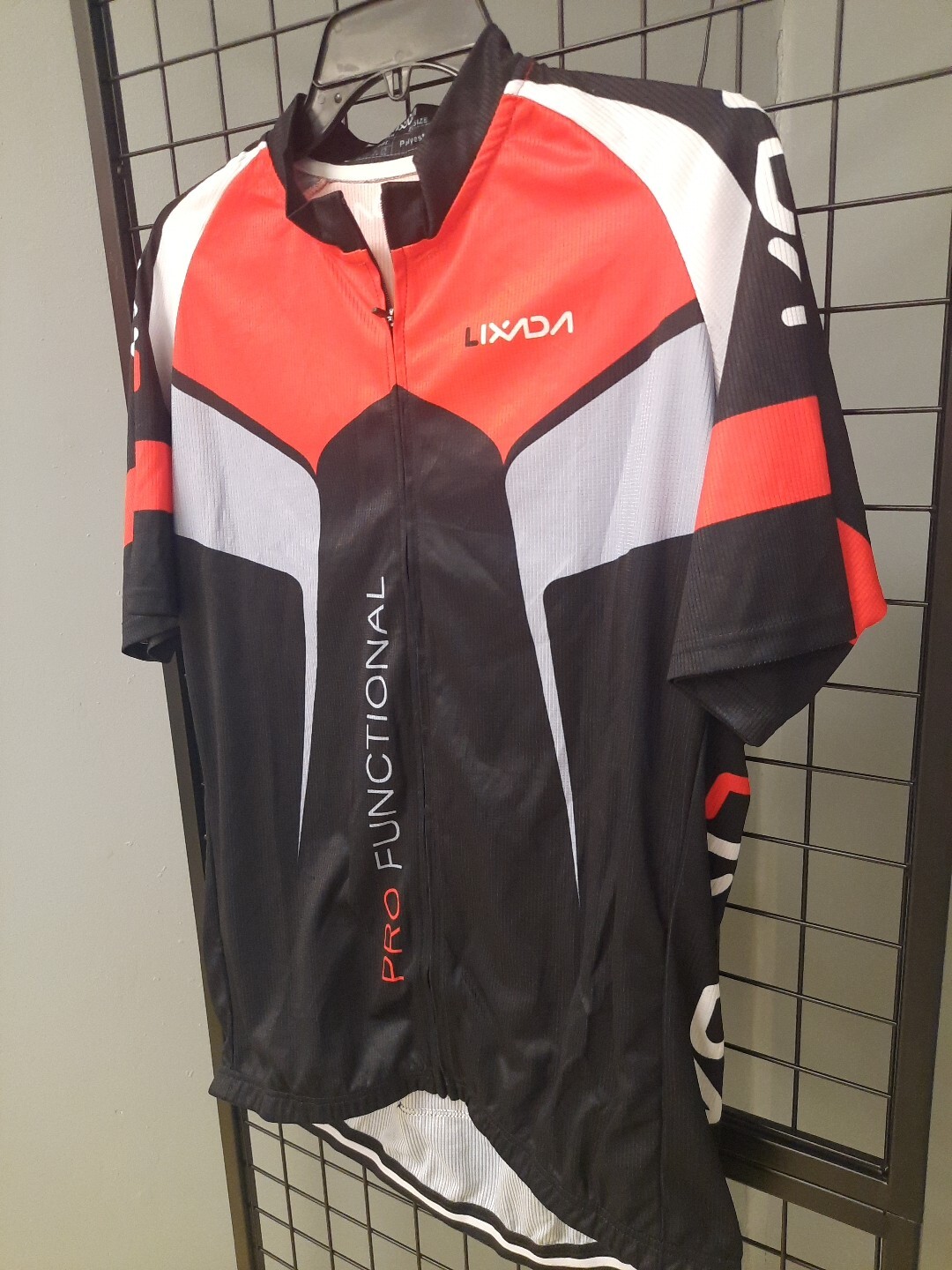Lixada Cycling Jersey Men’s Size XL Pro Functional Multi Color Full Zip Jacket