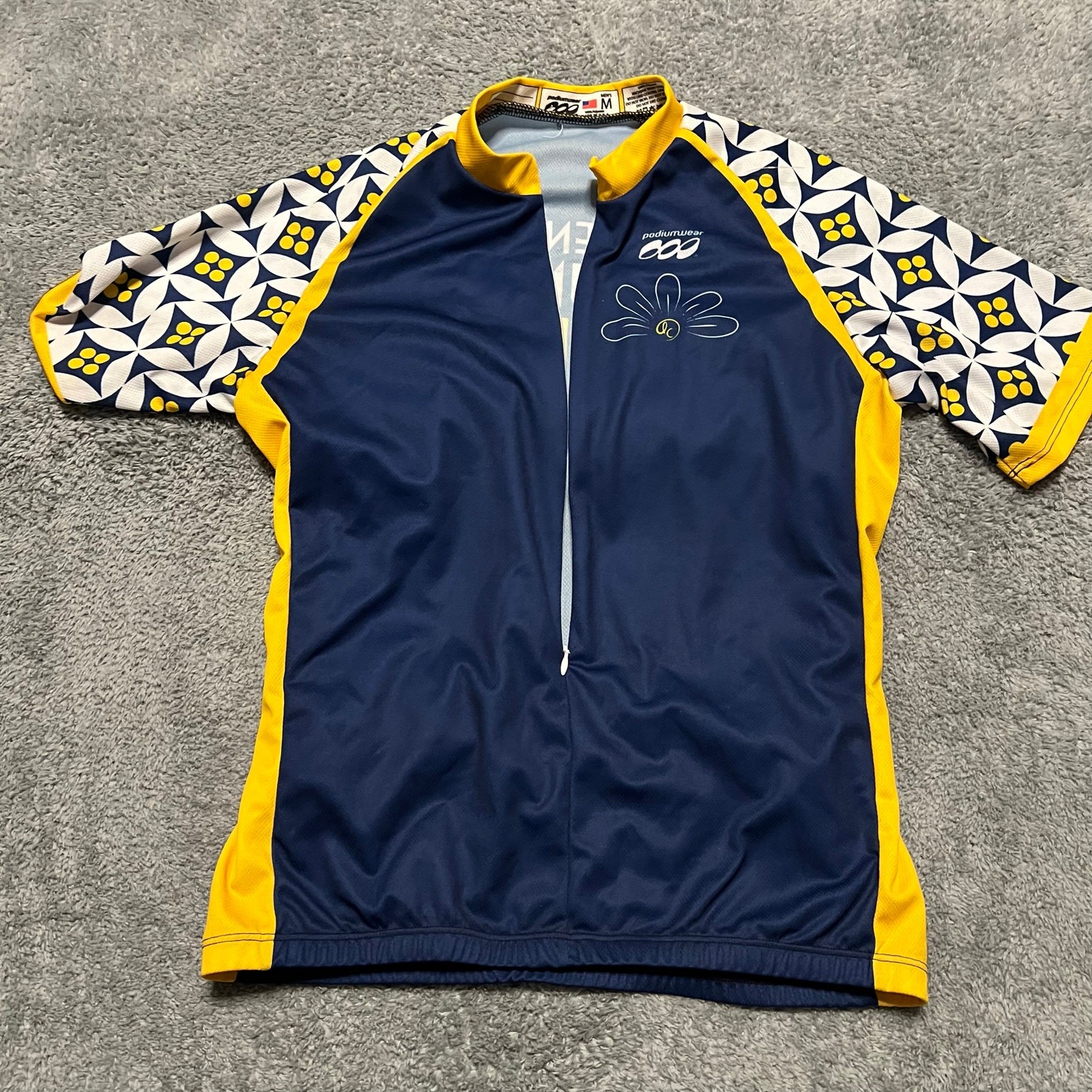 Podiumwear Cycle Jersey Shirt Mens Medium Performance Cycling Pocket