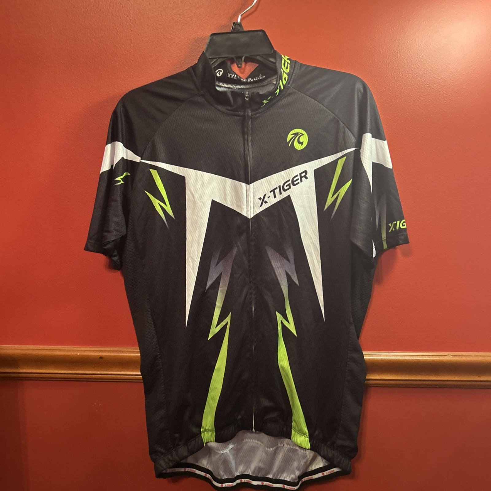 X-Tiger Men’s Cycling Short Sleeve, Full Zipper Front, Multicolored, Size XXL