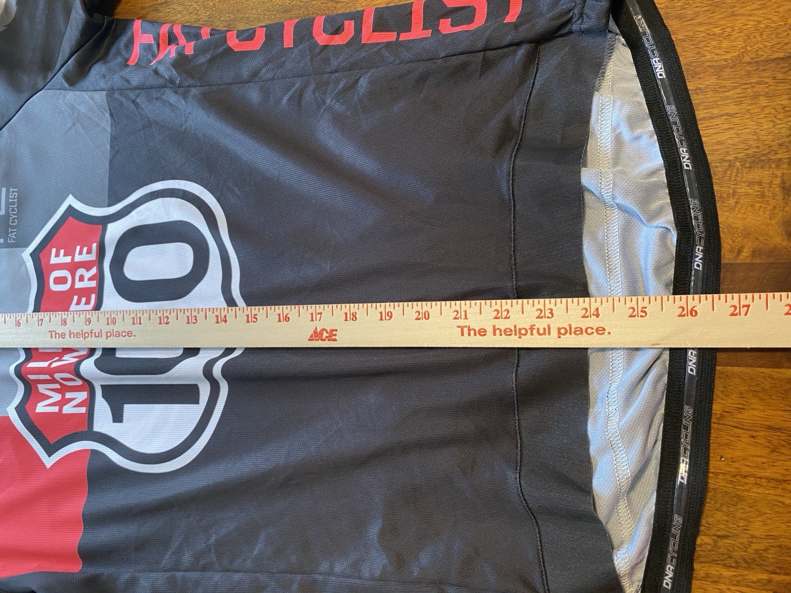 Fat Cyclist DNA Cycling Jersey Zip Up short sleeve Size L Red Black Gray