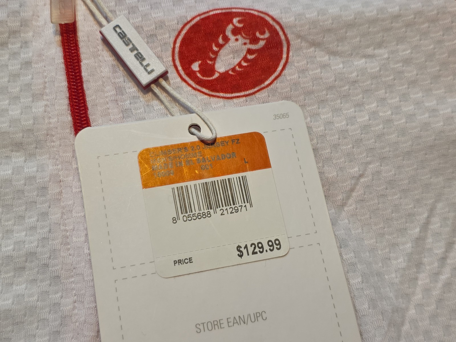 CASTELLI Climber’s 2.0 Rosso Corsa SS Jersey Red White Mens Large NWT Full Zip