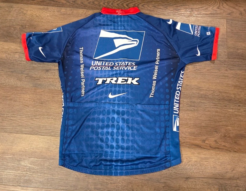 USPS Racing Cycling Jersey Mens Large Tour De France Quarter Zip