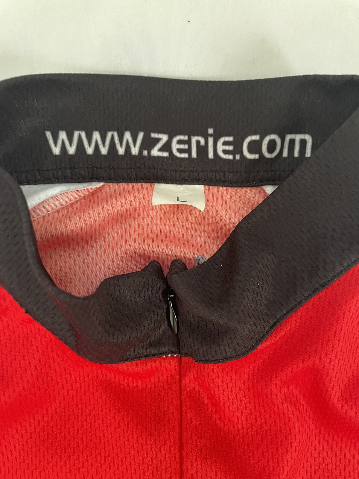 Zerie Jet Set Velo Mens SZ Large Short Sleeve Full Zip Cycling Jersey Armstrong