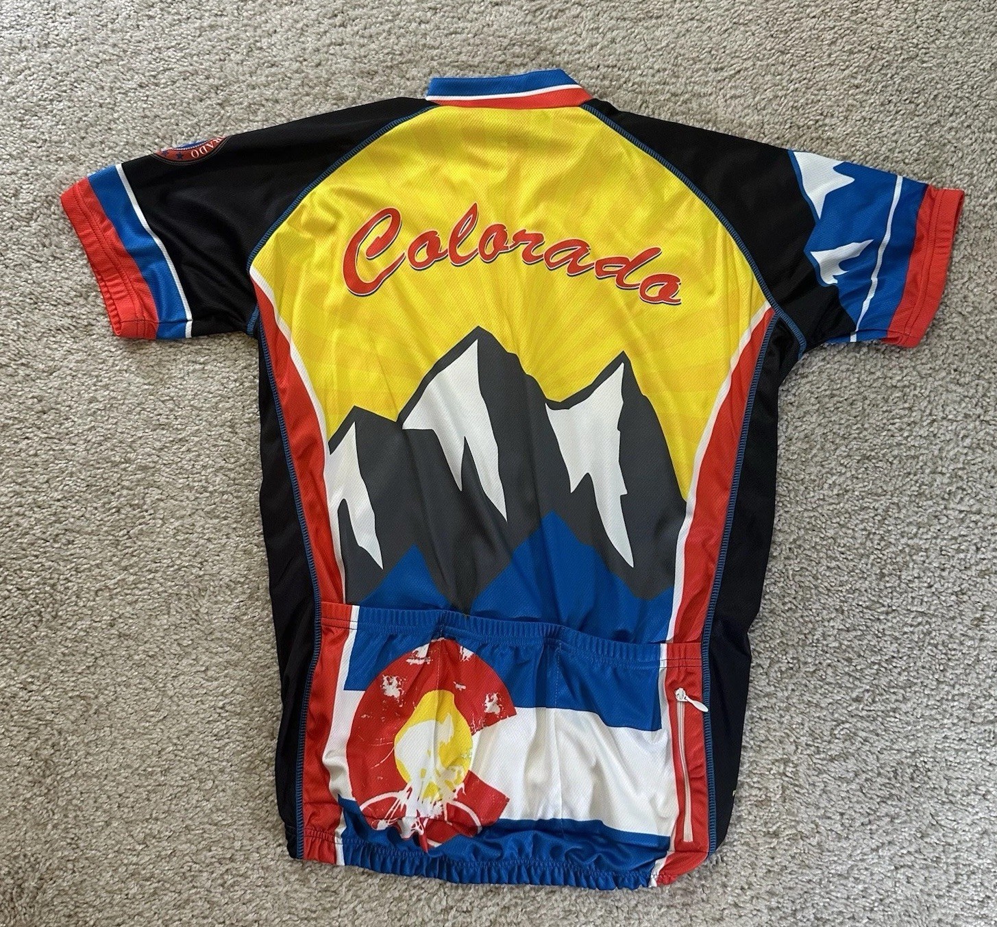 Peak 1 Sports Cycling Jersey Men Sz SmallColorado Bicycle Riding Top Shirt