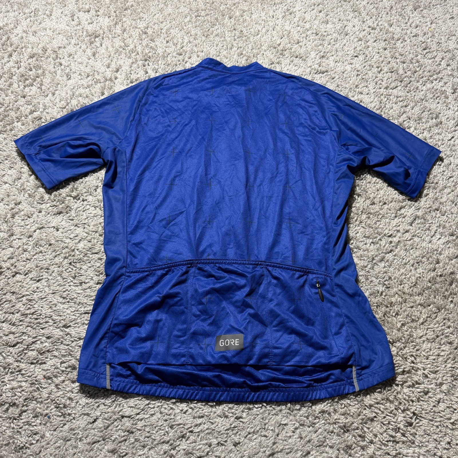 Gore Cycling Jersey Womens Large Blue Full Zip Stretch Lightweight