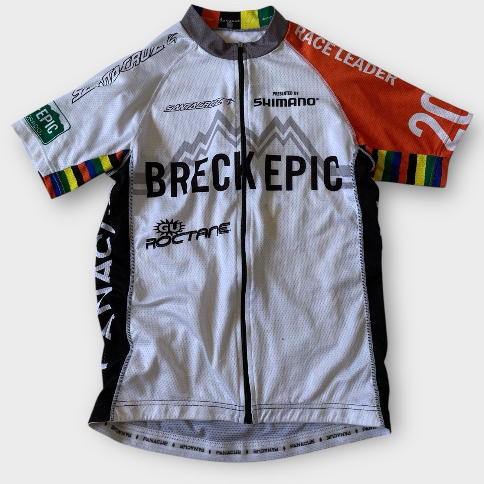 Panache Cycling Jersey Breck Epic Colorado MTB Race Size Small White