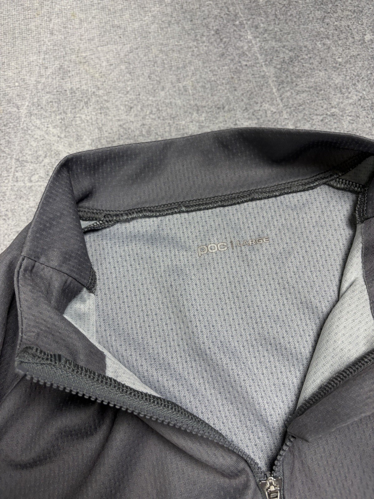 POC Essential XC Full Zip Tee Cycling Jersey Large Men’s Steel Gray
