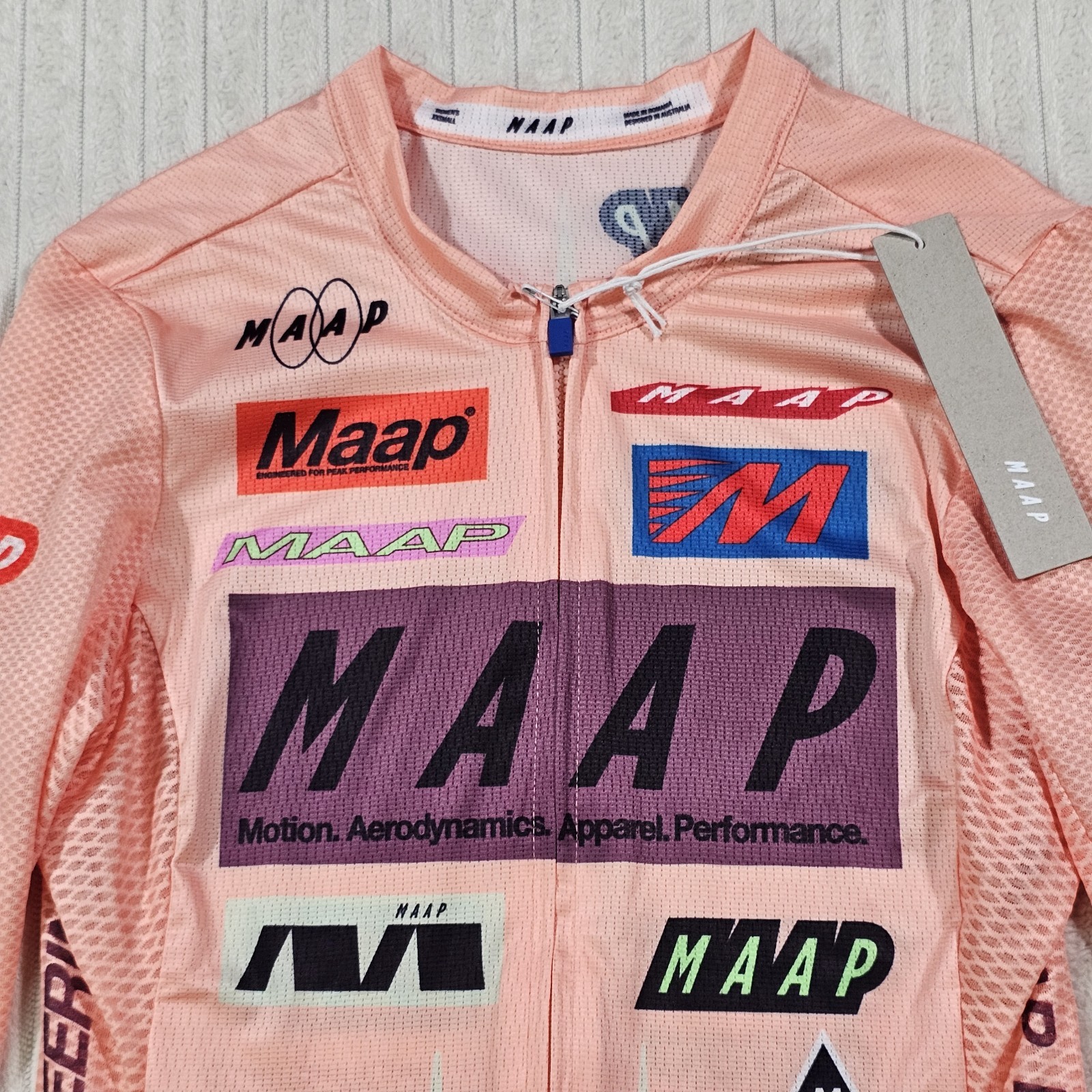 MAAP Women’s Cycling Jersey Drome Pro Air 3.0 Peach Breathable Pockets XXS 2XS