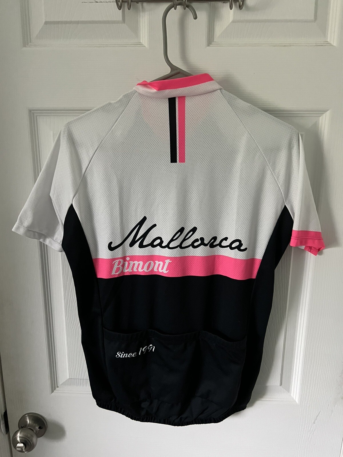 Inverse Cycling Jersey Shirt Size Medium Black White Pink Bimont