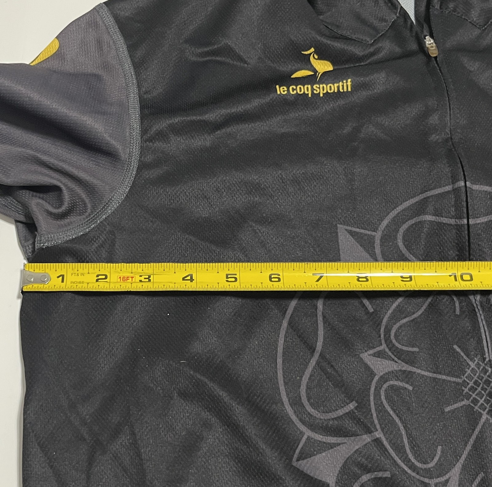 Le Coq Sportif Yorkshire 2014 Cycling Jersey Men’s XL Black Gray Short Sleeve