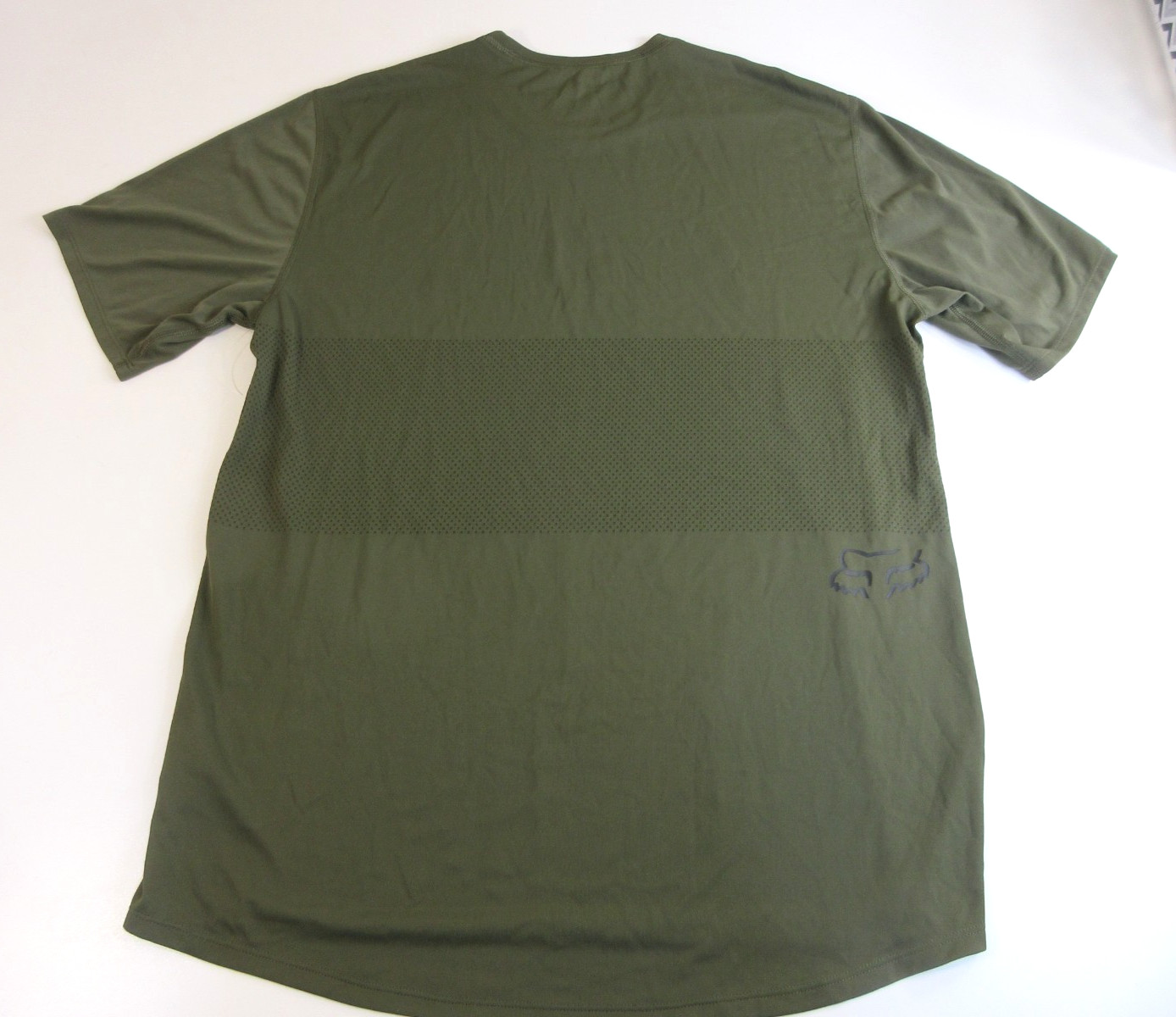 Fox Ranger Men’s Large Mountain Bike Jersey Army Green Short Sleeve