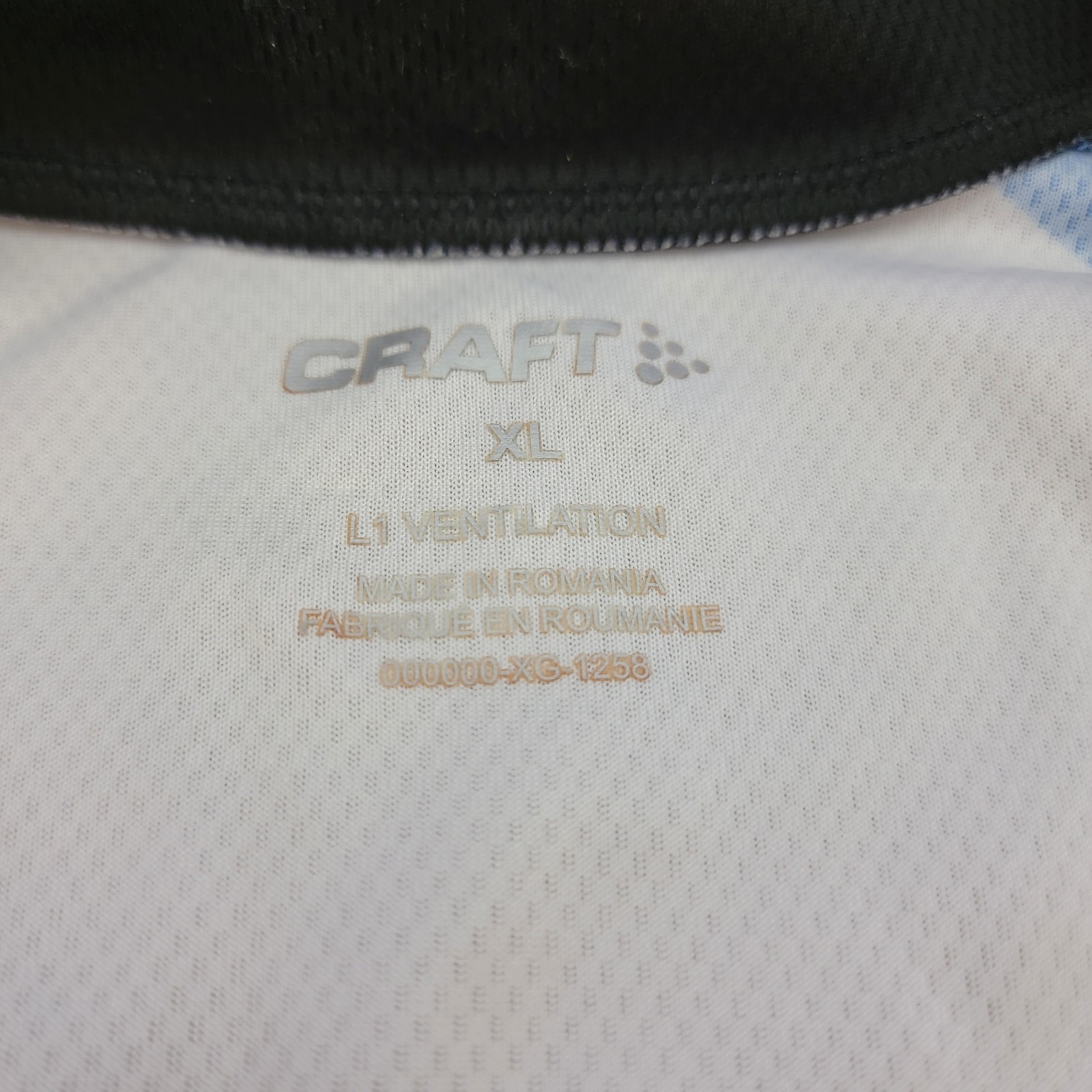 Craft Mens XL Cycling Jersey 21.5″ P2P Blue xPLM Team Full Zip