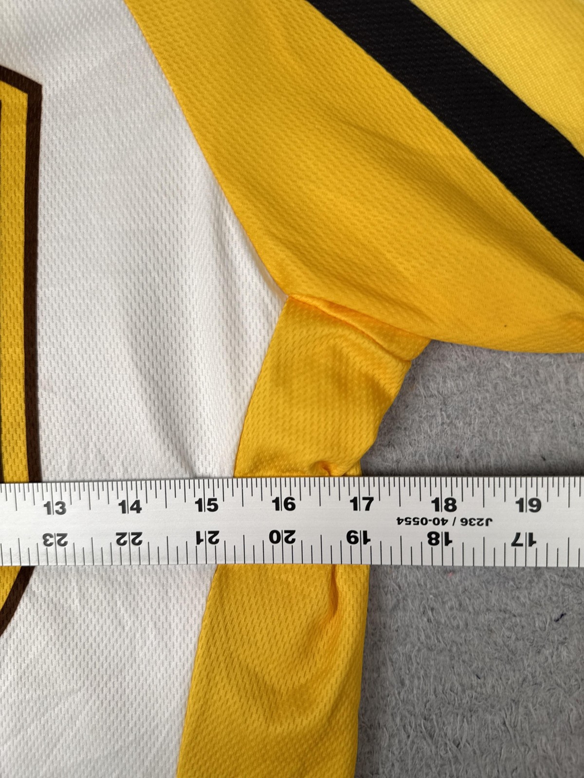 Voler Cycling Jersey Mens Medium Yellow White UPS Logo 1/4 Zip Pockets Bike