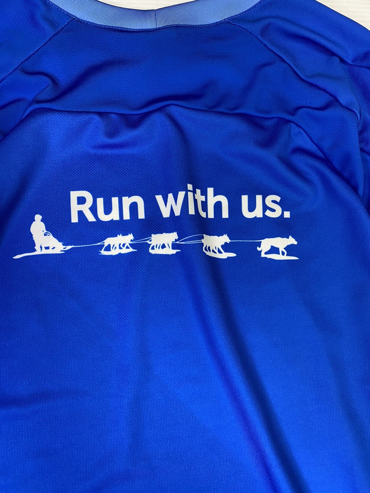 Owayo Men’s Size 5 Custom Dog Mushing Long Sleeve Pullover Arctic It Shirt EUC