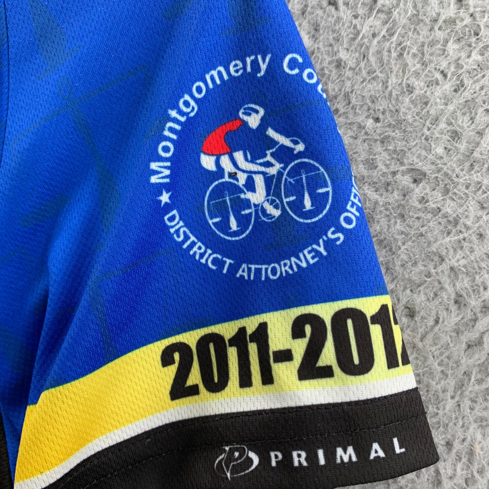 PRIMAL Cycling Jersey Womens Medium Full Zip Short Sleeve Blue Black