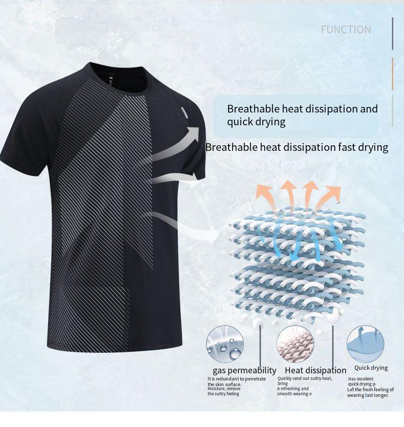 Casual Outdoor Hiking Loose Short Sleeve Top Men’s Quick Drying Breathable Shirt