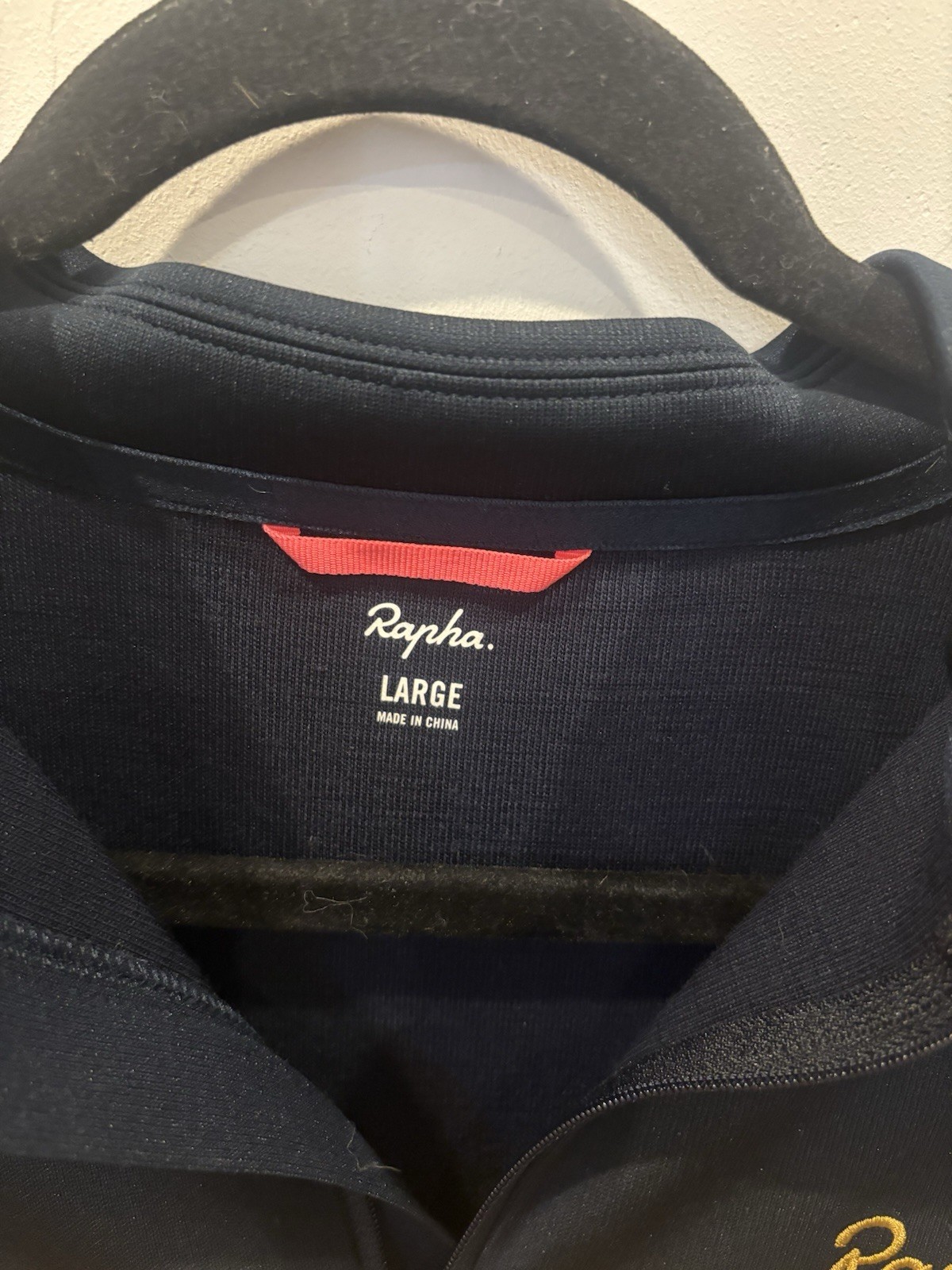Rapha Brevet Jersey II Men’s Large Yellow Navy Full Zip Cycling Jersey