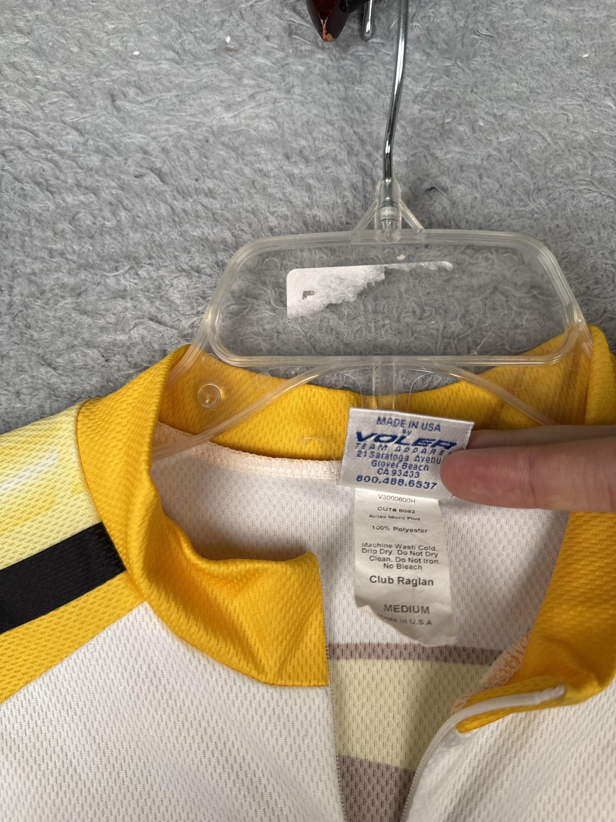Voler Cycling Jersey Mens Medium Yellow White UPS Logo 1/4 Zip Pockets Bike