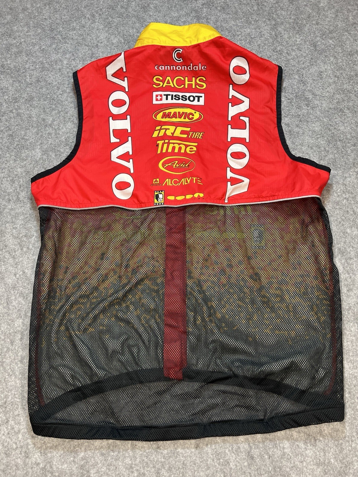 Vintage Volvo Cannondale Cycling Libor Karas Vest zip 1996 Size L USA made red