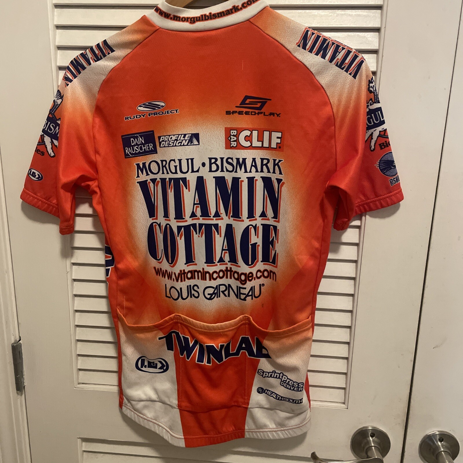 Vitamin Cottage Mens Sleeveless Full-Zip Cycling Jersey Size M