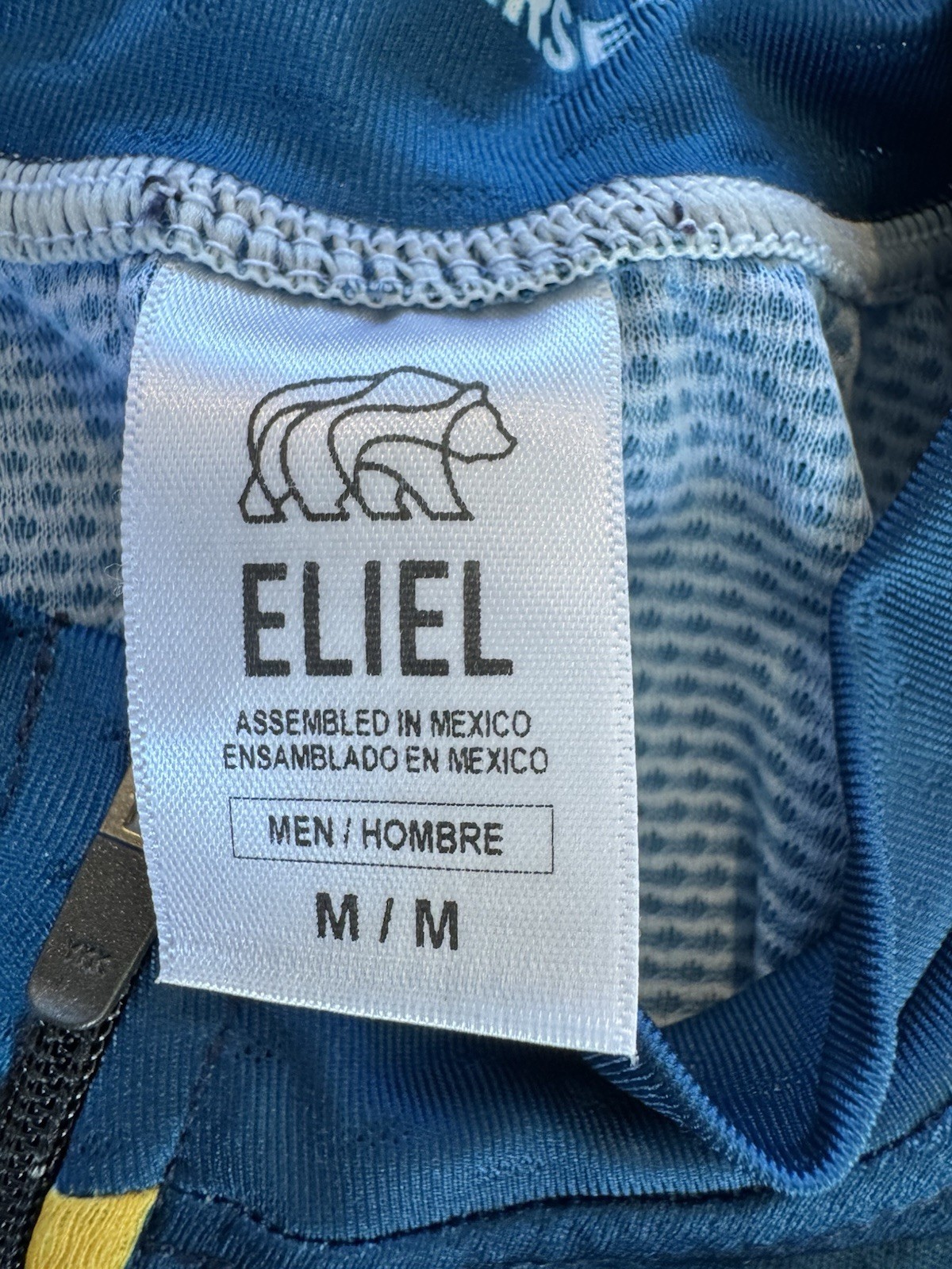 Eliel Rincon Men’s Cycling Jersey Blue Short Sleeve Full Zip Pockets Size Medium