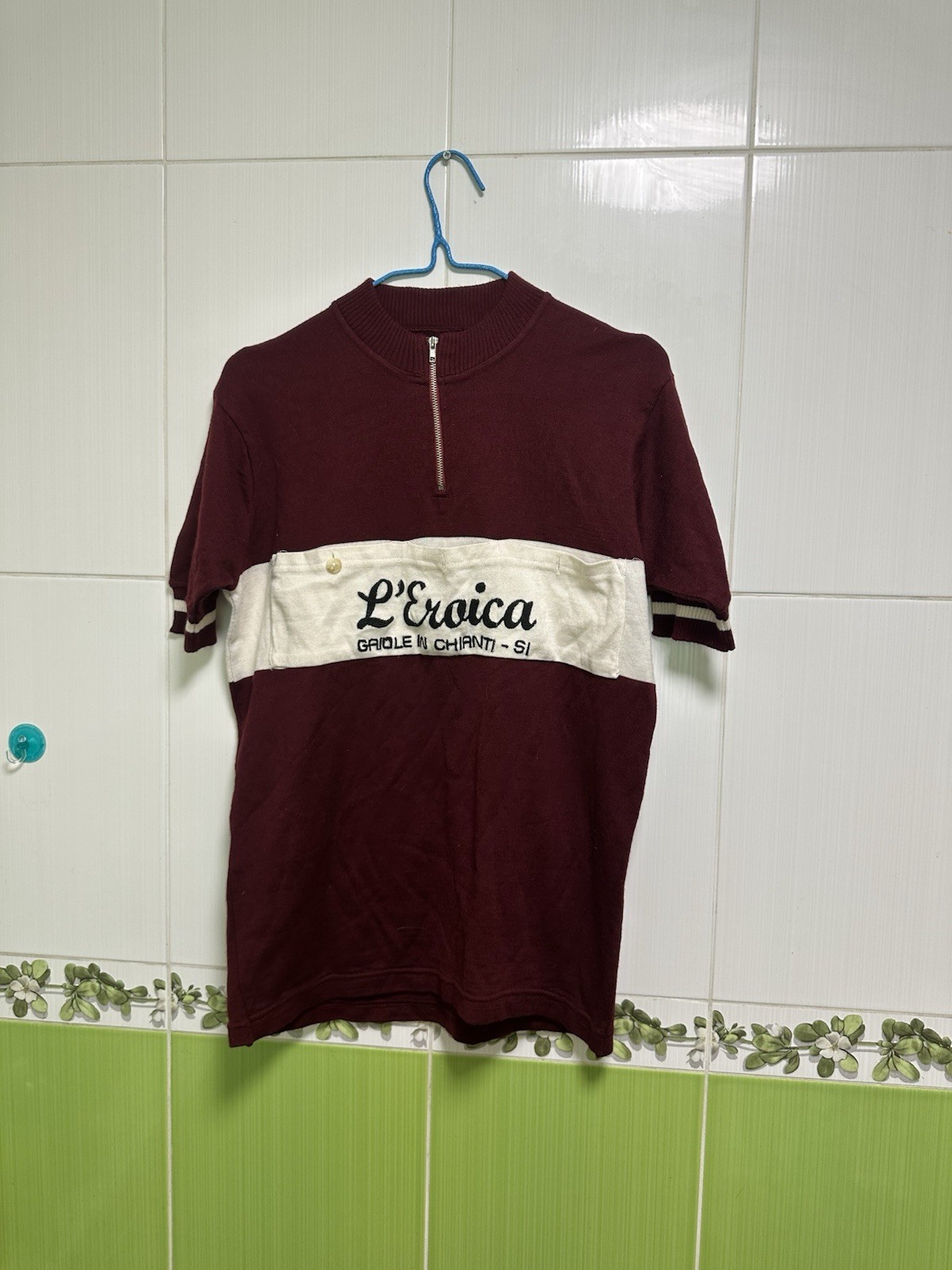 Rare Team Brooks L’eroica Italy Cycling Woolen Jersey England Size M-L