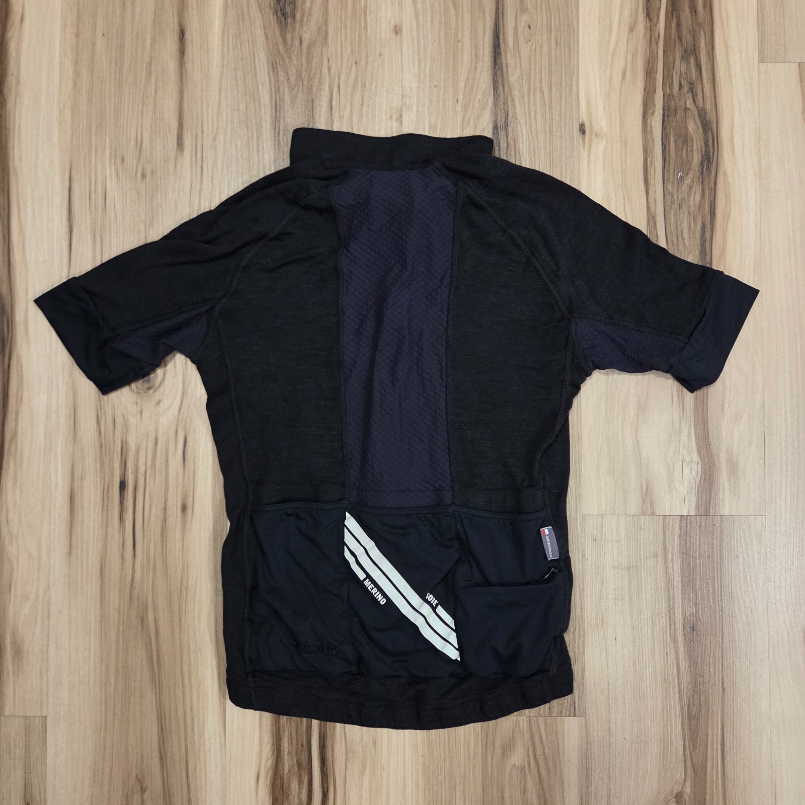 Cafe Du Cycliste Cycling Jersey Men’s Small Black Merino Wool
