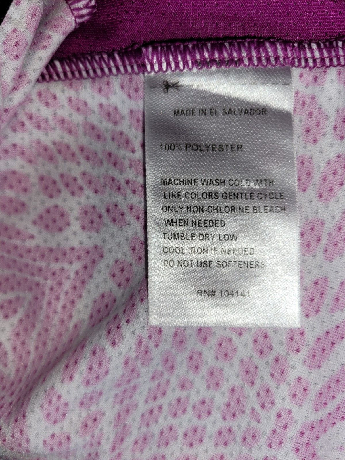 NISHIKI NWS Women’s Specific Cycling Jersey Small ¼ Zip Purple Grip Waist ½ S