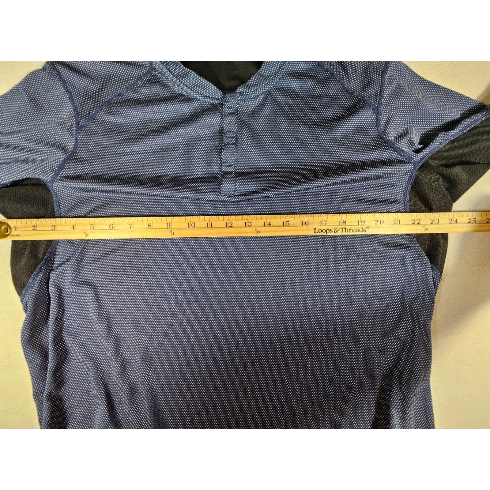 Canari Mens XL Cycling Shirt Blue Dot Short Sleeve Henley Bike Shirt Pocket