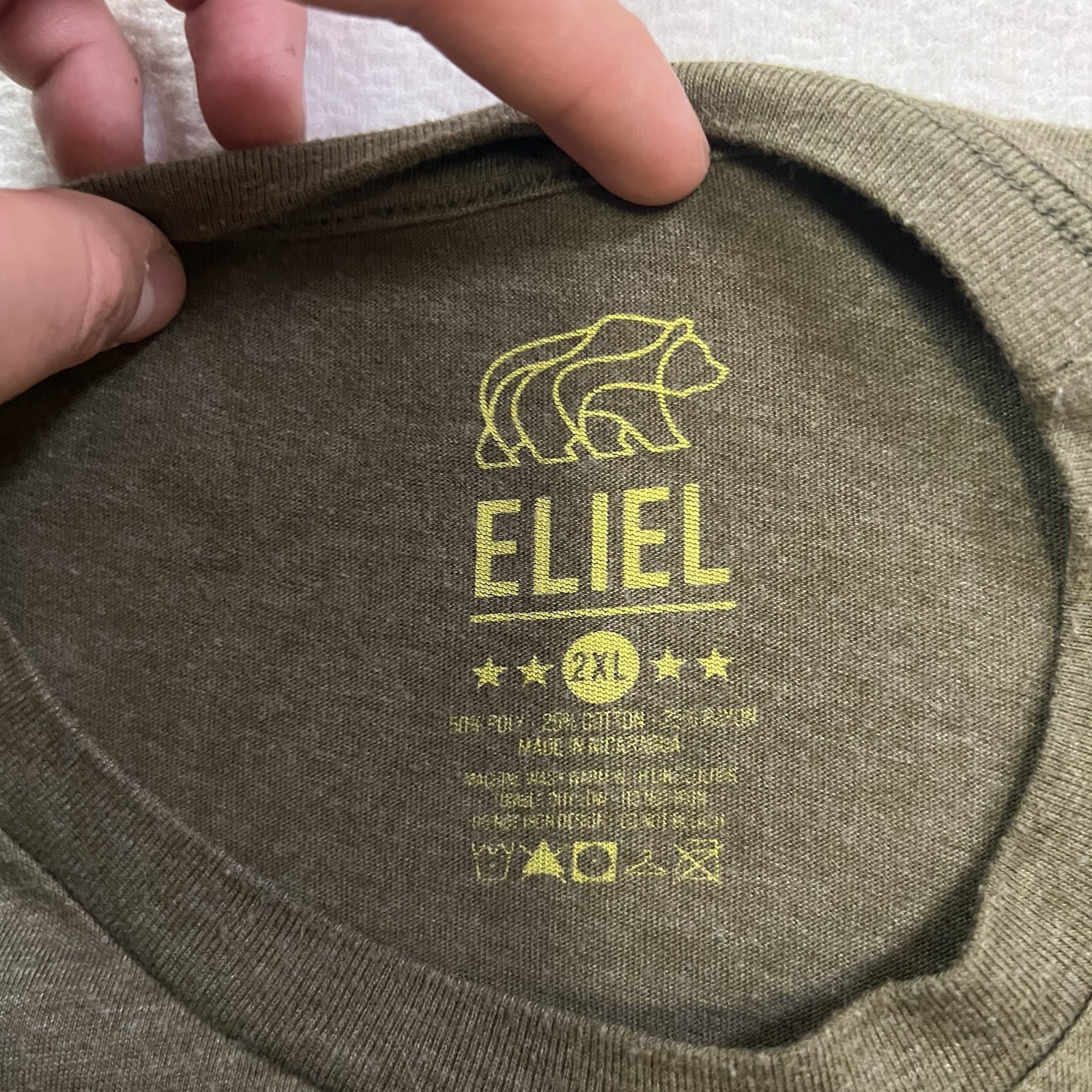 Eliel Men’s Cycling T-Shirt Men’s Size 2XL Green Short Sleeve Gravel Team Tee