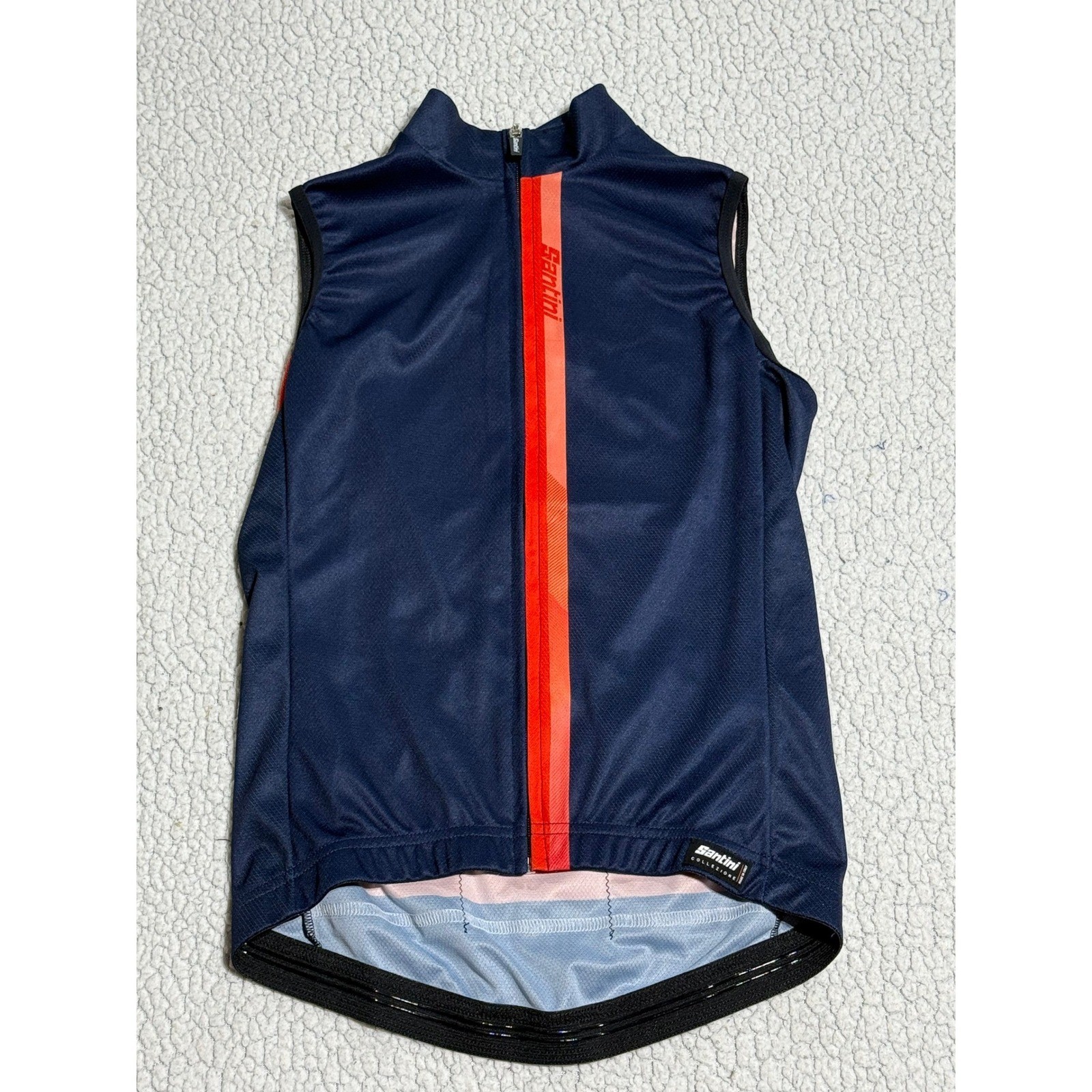 Santini Giada Womens Sleeveless Cycling Jersey Orange Navy Blue XXS FSG75GIADA
