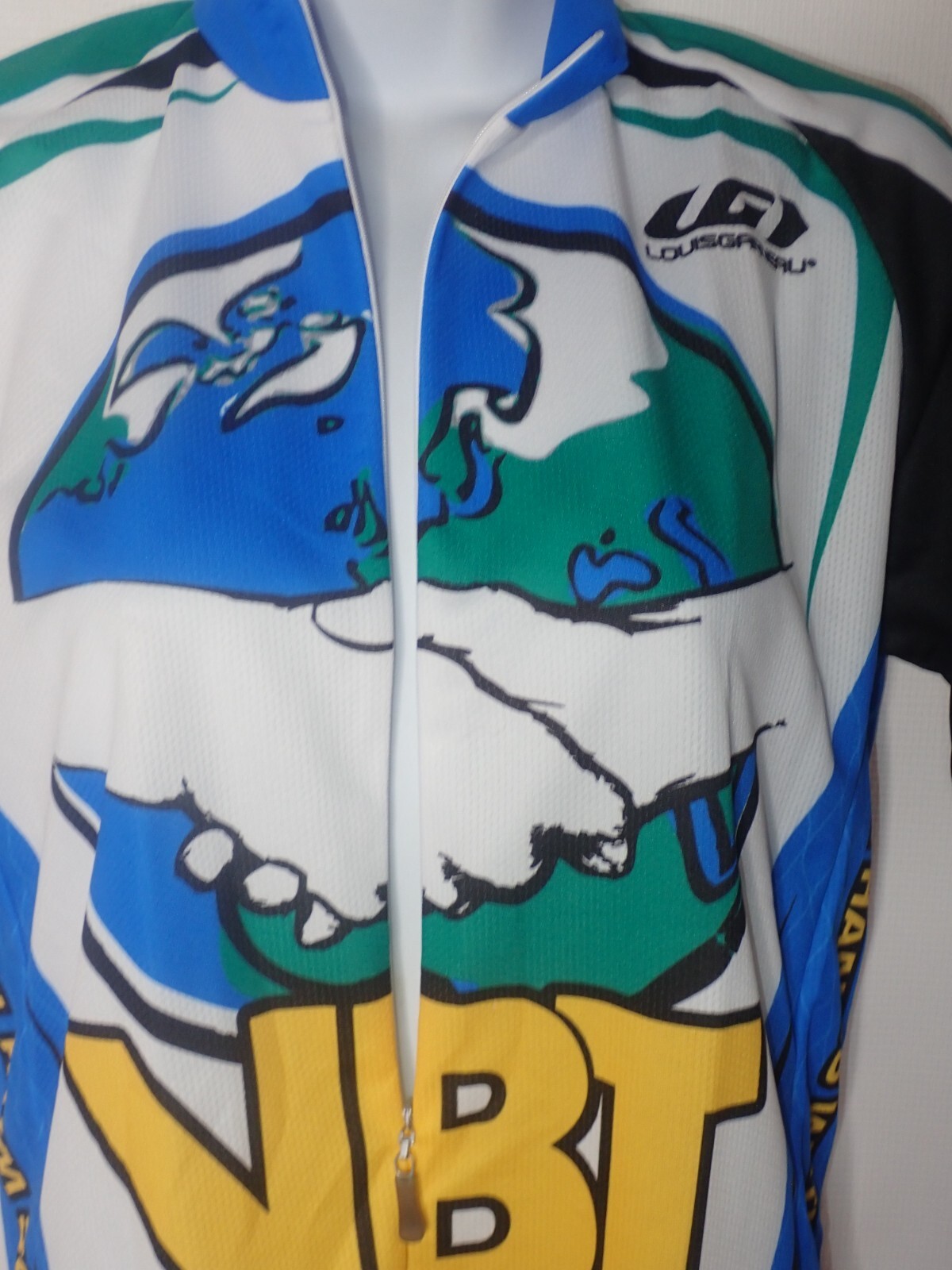 Louis Garneau VBT Vacation Bike Tour Zip Up Jersey Shake Hands With The World S