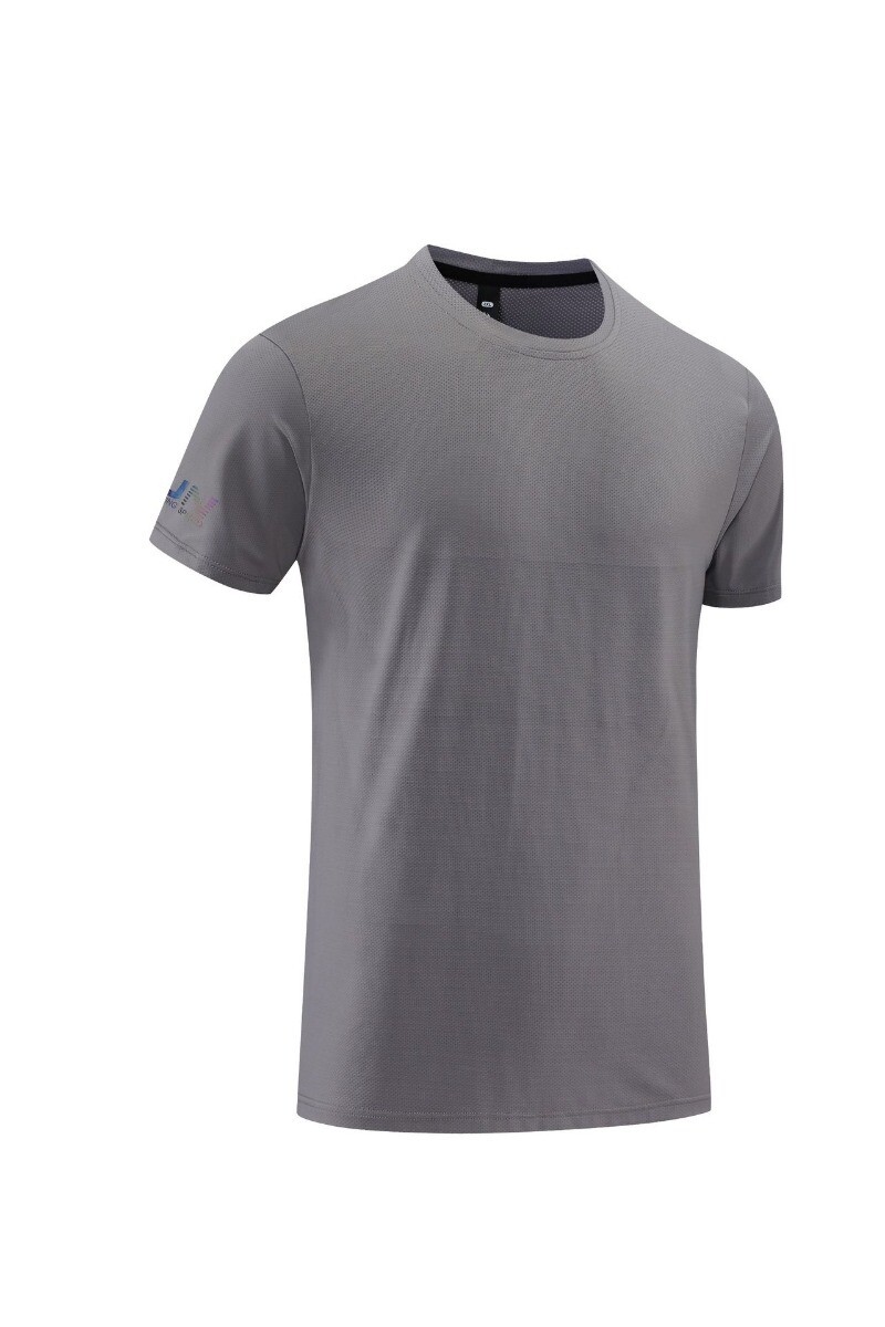 Men Women’s Short Sleeve Printed Round Neck Fitness Ice Silk Quick Dry T-shirt