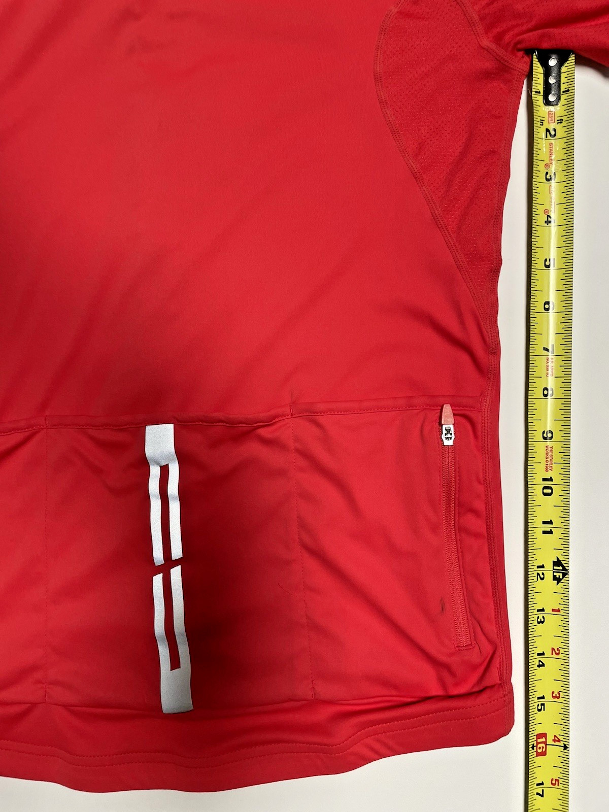 Performance Cycling Biking Jersey Womens Red/Black/White w/Pockets Full-Zip Med