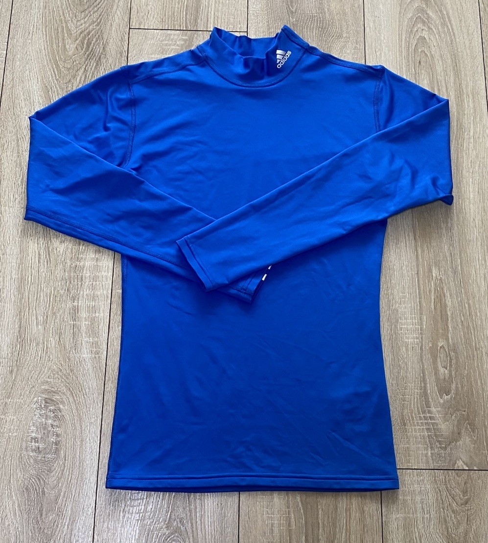 adidas Golf ClimaLite Men’s Blue Long Sleeve Mock Neck Base Layer Shirt M