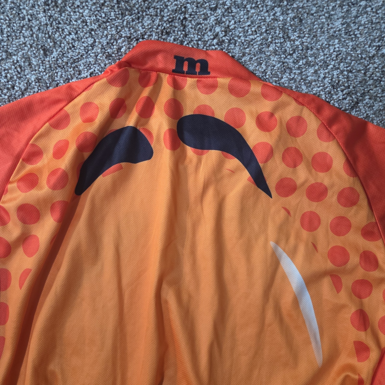 Mens XXL M&M’S Cycling Team Jersey cycling Short Sleeve jersey Bicycle Orange