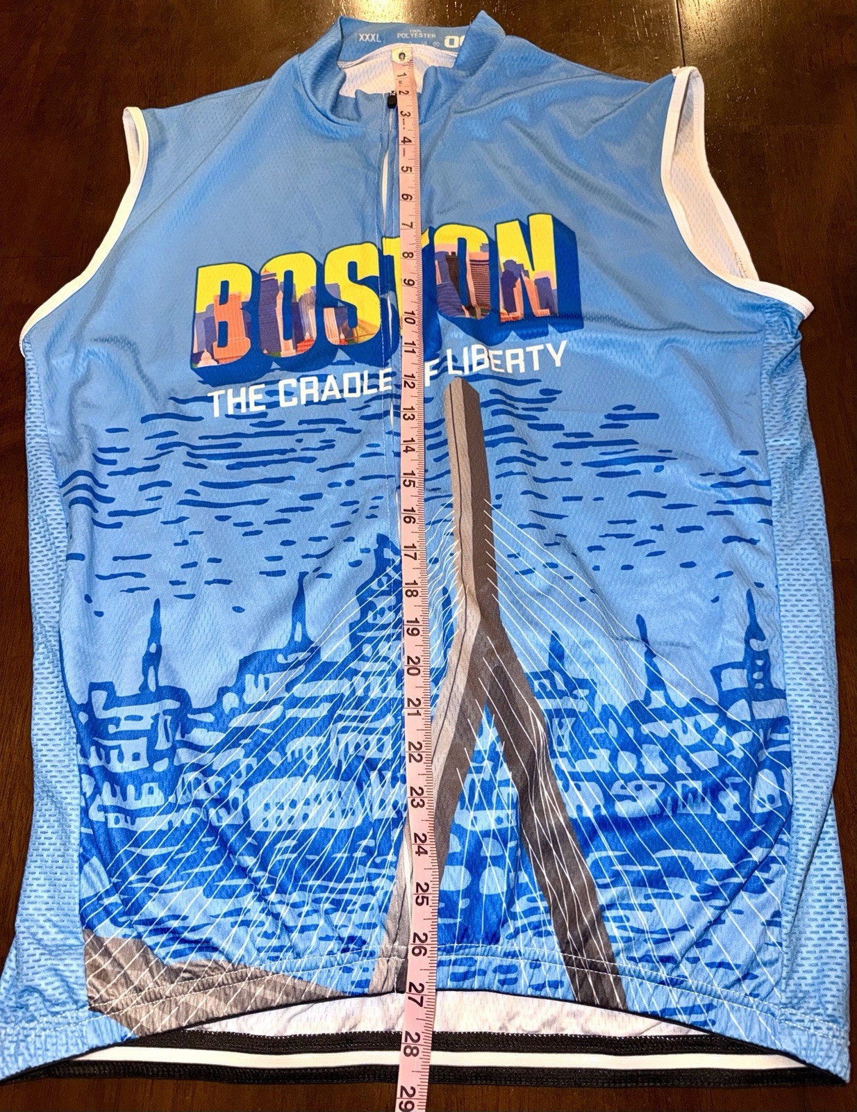 OCG Around The World – Boston Sleeveless Full Zip Cycling Jersey Pockets XXXL