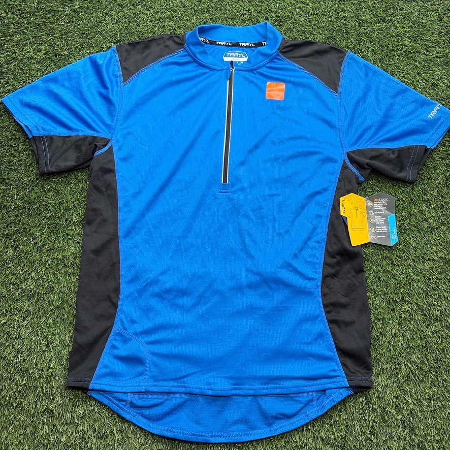 NWT Trayl Cycling Jersey Bib Adult Medium Blue Outdoor