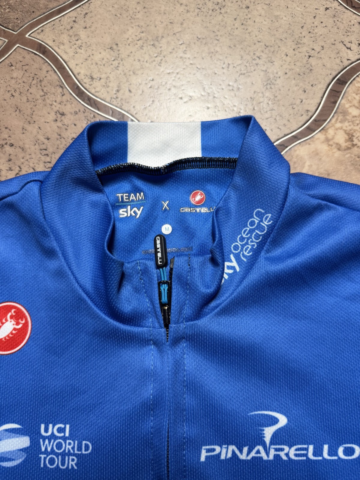 RARE CYCLING SHORT SLEEVE SHIRT JERSEY TRIKOT SKY CASTELLI ORIGINAL SIZE M