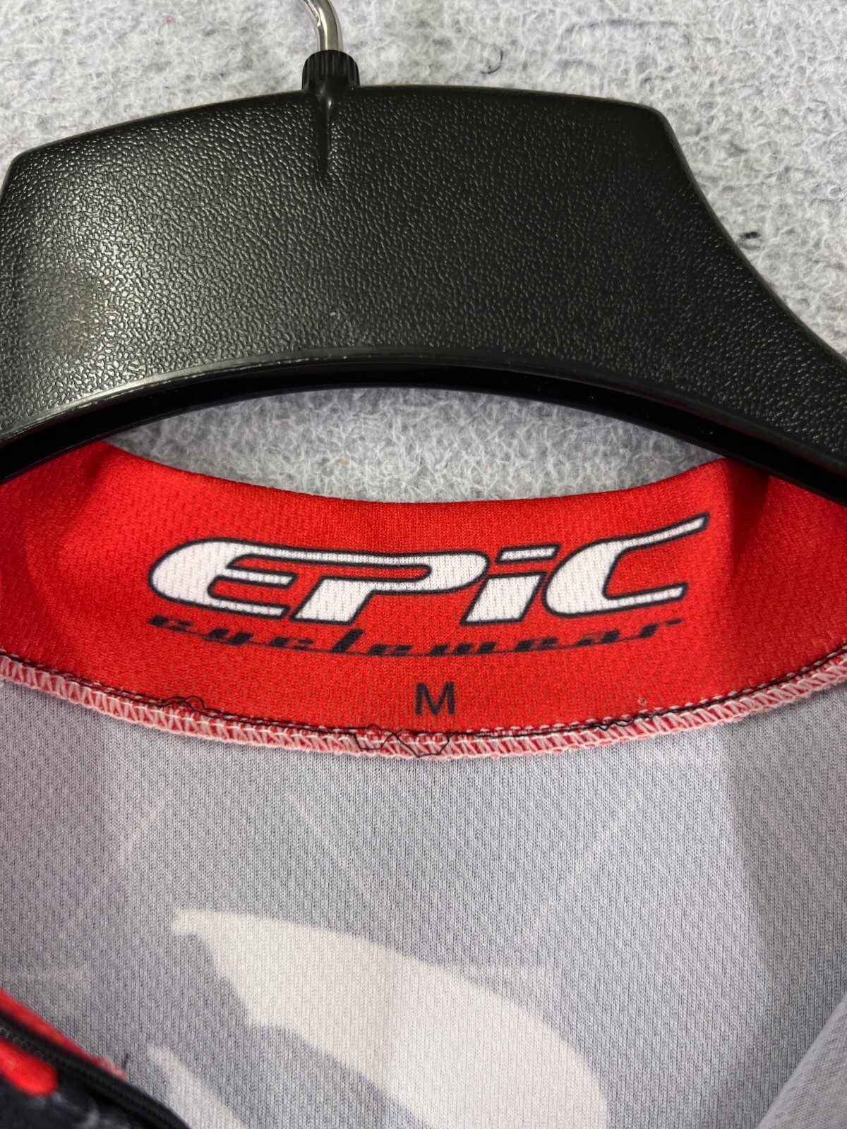 Epci Cycling Jersey Adult Medium Red Black Full Zip Pockets Polyester Rockwell