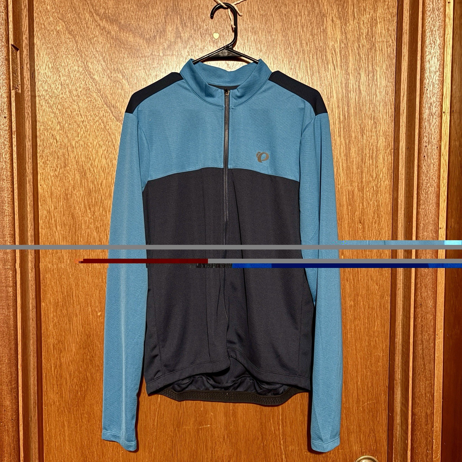 Pearl Izumi Blue Quarter Zip Long Sleeve Cycling Jersey Mock Neck Men’s L LARGE