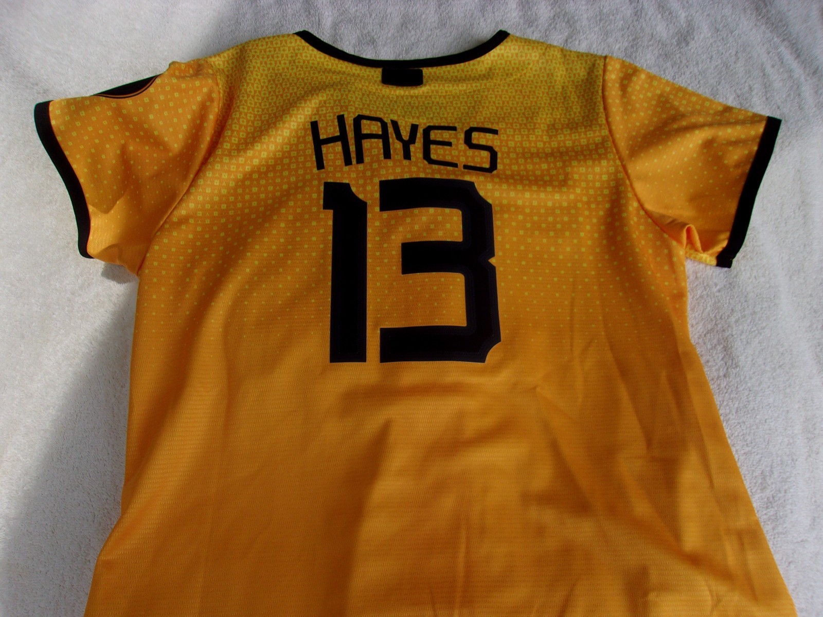 NWT Nike women’s size M, L MLB baseball jersey, Pittsburgh, #13, gold, $170