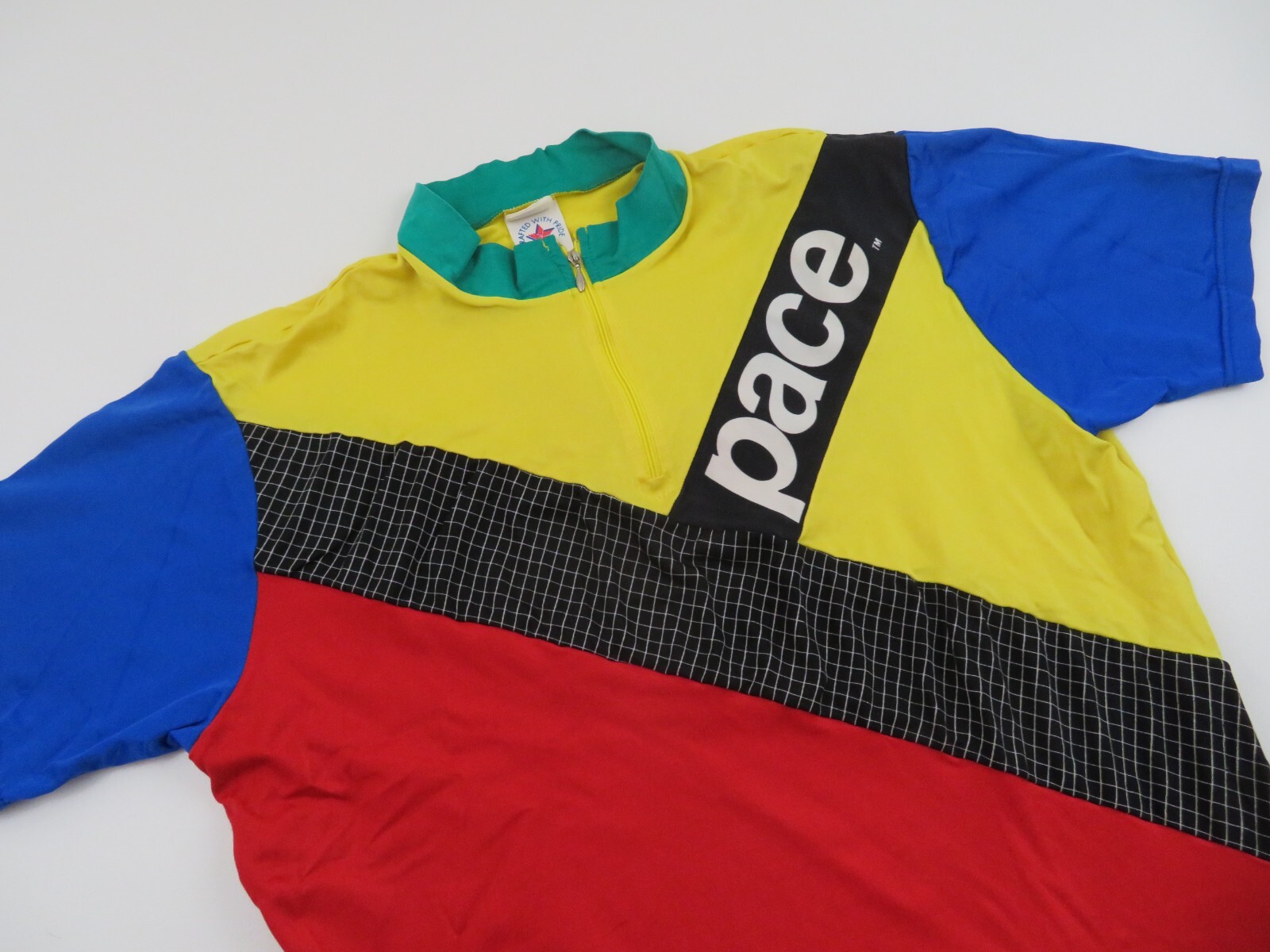Vintage 90s PACE USA Cycling Jersey Mens L/XL – Made in USA Rare Retro BMX MTB