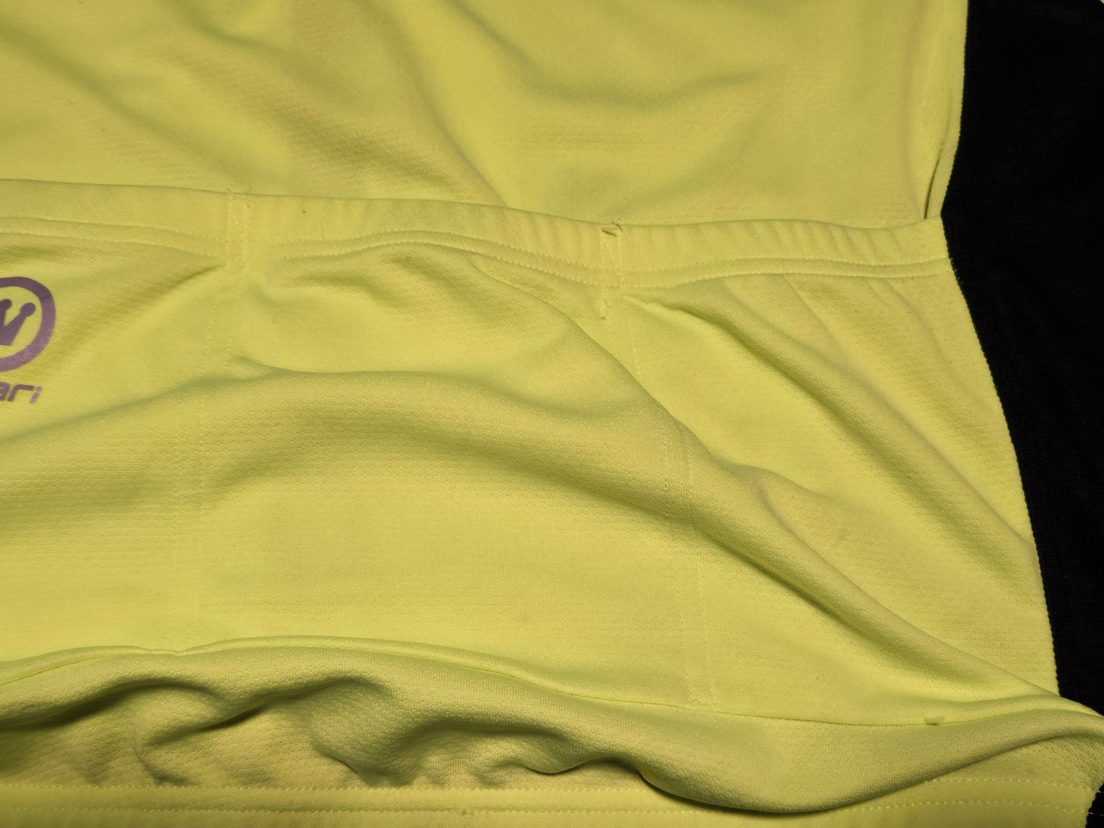 Canari Neon Yellow/Black Cycling Shirt-Full Zip-3 Rear Pockets-Men’s Size XL-