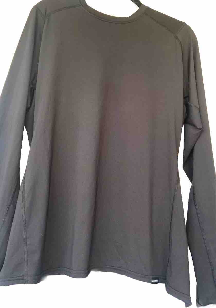 Patagonia Men Long Sleeve Cycling Large Black Long Sleeve