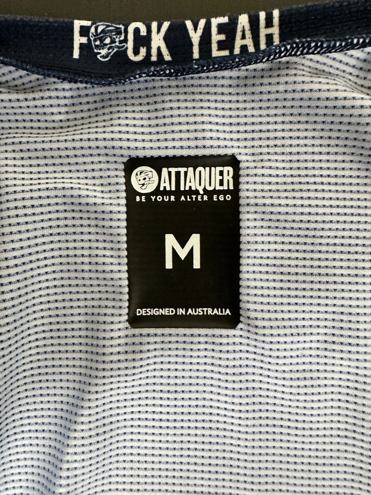 Attaquer Race Cycling Jersey Full Zip | Men’s Med | Navy Blue | Australia Italy