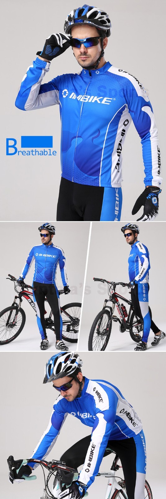 INBIKE Cycling Bike Long Sleeves Jersey Outdoor Sports *Top Only*, IA314 LJ