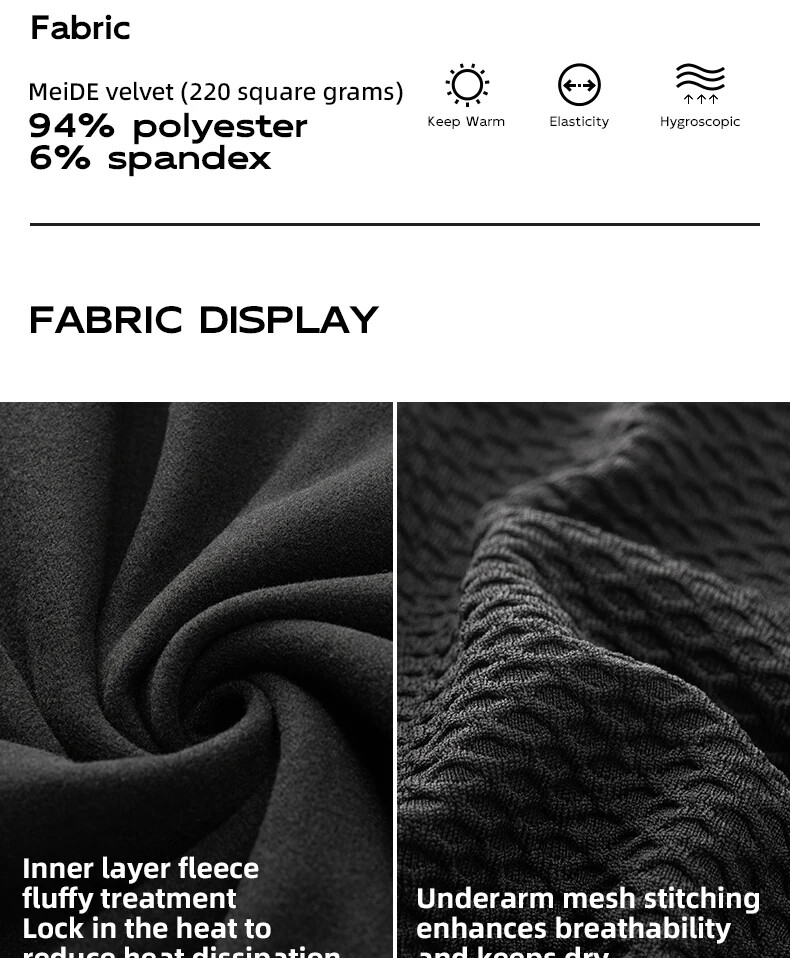 ROCKBROS Winter Cycling Base Layers Absorb Sweat Breathable Fleece Bicycle Shirt